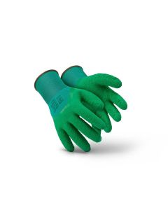LUVA LATEX NATURAL CORRUGADA VERDE SS1009 T 9