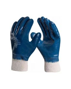LUVA MALHA ALGODAO BANHO NITRILICO TOTAL PUNHO MALHA AZUL DANNY LIGHTFLEX TOTAL DA26602